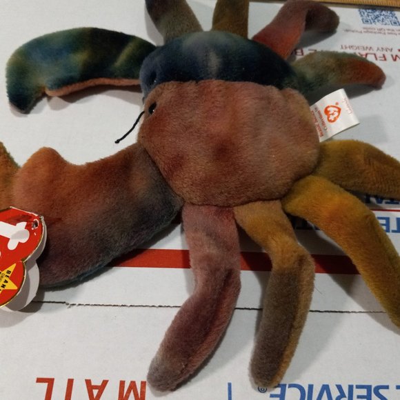 Ty Beanie Baby The Beanie Babies Collection "Claude The Crab" 1996 "Retired" PVC - Picture 14 of 15